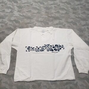 Crazy Shirts Top Womes Small White Long Sleeve